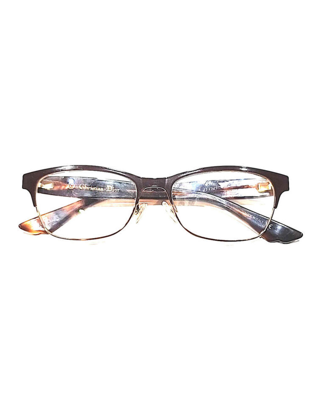 Christian Dior 3782 Brown Gold Metal Oval Eyeglasses 54-16 145